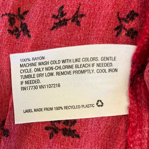 The Nines By Hatch Long Sleeve Crepe Maternity Dress Red Floral Print Size XL - Picture 6 of 7